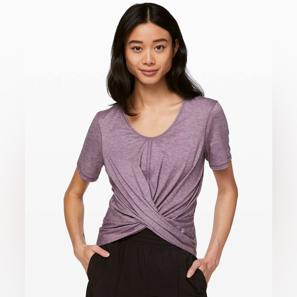 Lululemon Do the Daily Relaxed Oversized Gathered Short Sleeve Activewear Casual